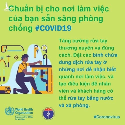 WHO khuyến cáo cách phòng chống Covid-19 tại nơi làm việc