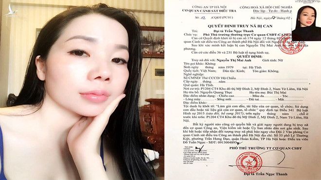 Bị can Nguyễn Thị Mai Anh /// Ảnh Cơ quan Công an cung cấp