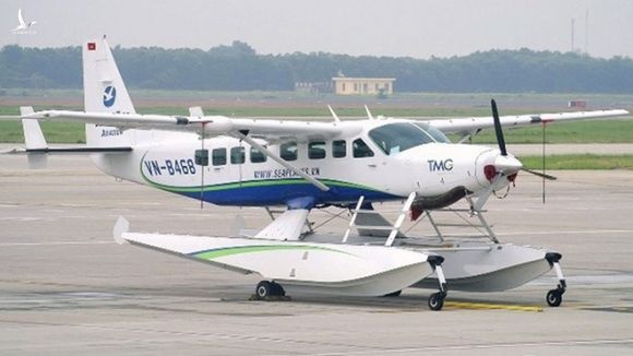 Chiếc thuỷ phi cơ thuộc Tập đoàn Thiên Minh, nhà đầu tư dự án hàng không Kite Air /// Ảnh T.M