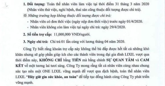 Không cắt giảm lương, một công ty trợ cấp thêm 11 triệu đồng cho 1.500 nhân viên bớt khổ - Ảnh 1. Không cắt giảm lương, một công ty trợ cấp thêm 11 triệu đồng cho 1.500 nhân viên bớt khổ - Ảnh 1.