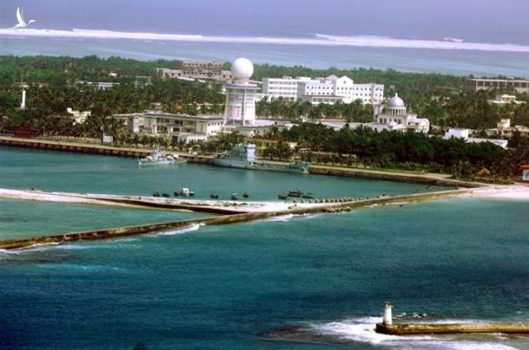 Đảo Phú Lâm thuộc quần đảo Hoàng Sa chủ quyền Việt Nam bị Trung Quốc chiếm đóng phi pháp và biến thành trung tâm hành chính /// AFP