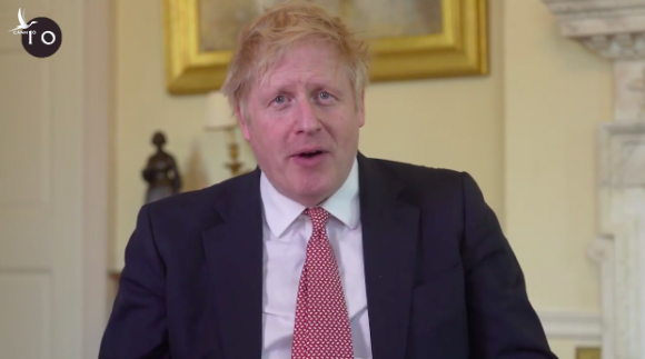 Thủ tướng Johnson trong video được công bố hôm 12/4. Ảnh: The Star
