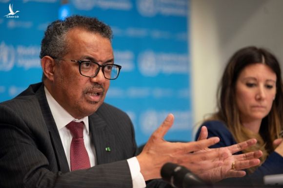 Tổng Giám đốc Tổ chức Y tế thế giới (WHO) Tedros Adhanom Ghebreyesus trong một cuộc họp báo về Covid-19 /// Reuters