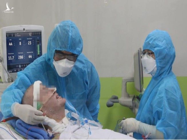 Bệnh nhân 91 đang được chăm sóc ở Bệnh viện Chợ Rẫy. Ảnh: BVCC