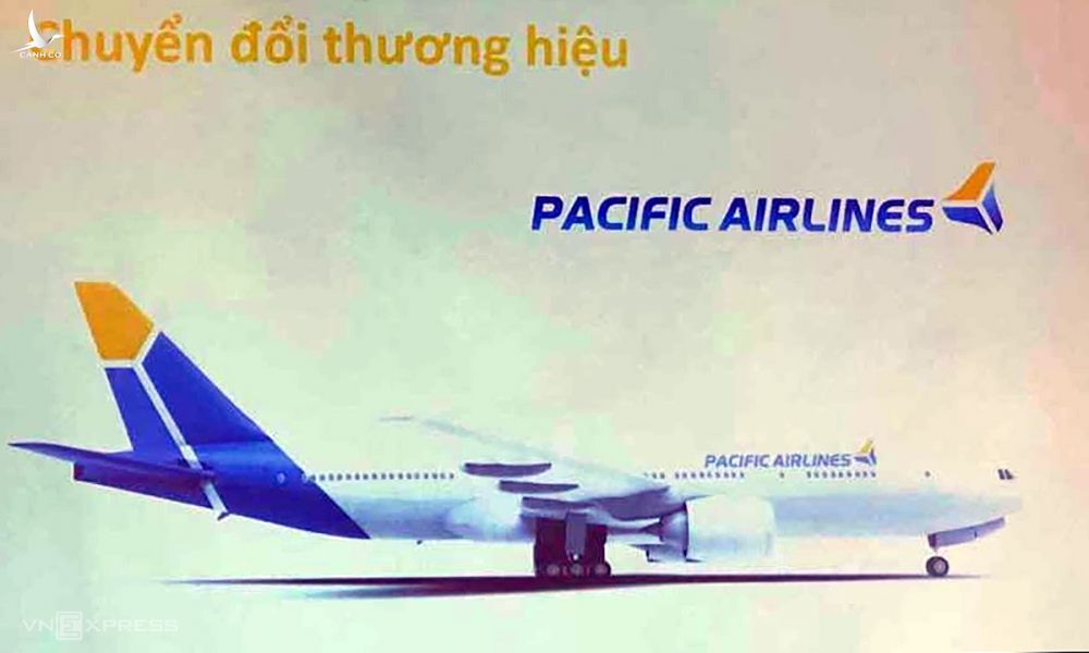 Bộ nhận diện và màu sơn máy bay dự kiến của Pacific Airlines. Ảnh: Anh Tú