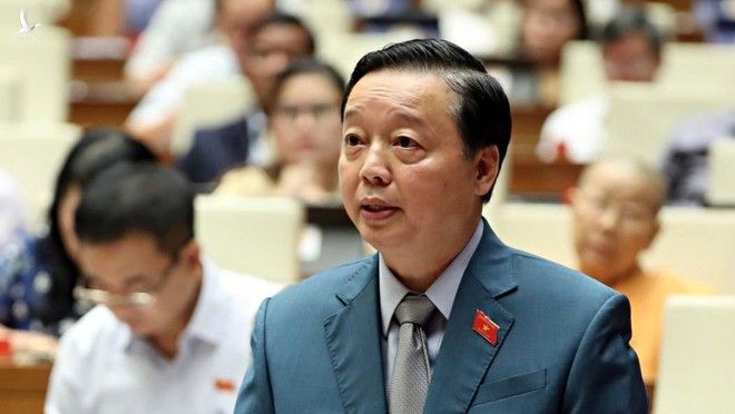 Bộ trưởng TN-MT Trần Hồng Hà phát biểu trước Quốc hội sáng 15.6 /// Ảnh Quang Hoàng