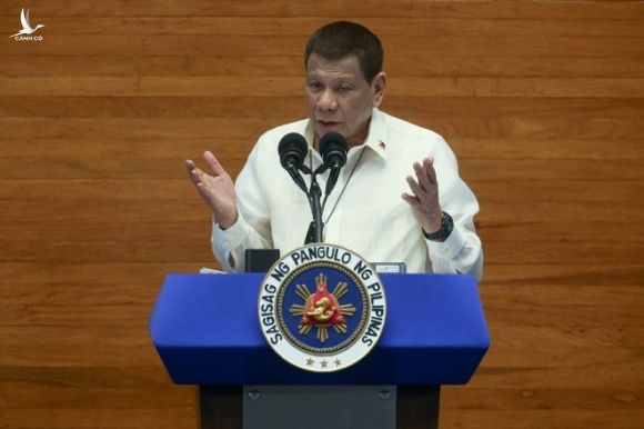 Tổng thống Philippines Rodrigo Duterte phát biểu trước quốc hội ngày 27.7 /// AFP