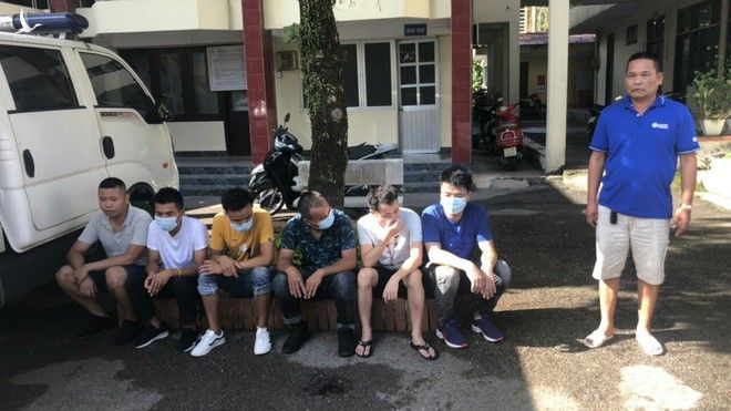 6 người Trung Quốc nhập cảnh trái phép vào Việt Nam bị bắt giữ /// Ảnh Vân Anh