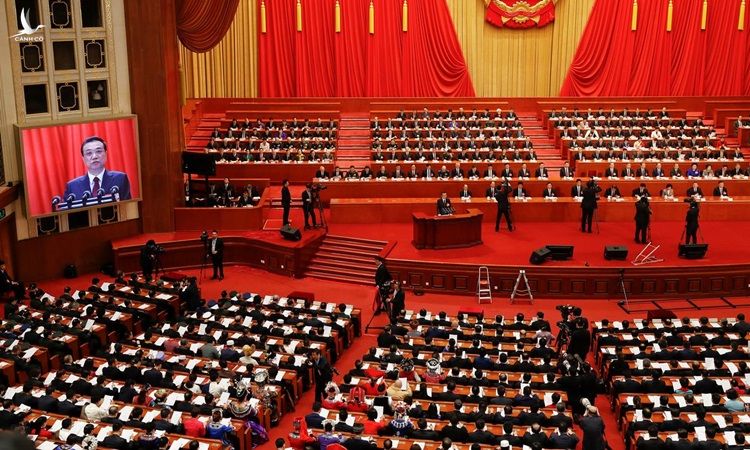 Một phiên họp của quốc hội Trung Quốc tại Đại lễ đường Nhân dân ở Bắc Kinh tháng 3/2018. Ảnh: Reuters.