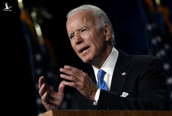 Ứng viên Joe Biden phát biểu tại phiên bế mạc đại hội toàn quốc đảng Dân chủ ngày 20.8 /// AFP