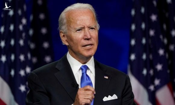 Ứng viên tổng thống đảng Dân chủ Joe Biden phát biểu từ Wilmington, Delaware, hôm 20/8. Ảnh: Reuters.