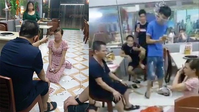 Chị H. bị chủ quán chửi bới, bắt quỳ gối xin lỗi /// Ảnh Chụp màn hình