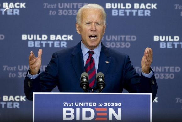 Ứng viên tổng thống đảng Dân chủ Joe Biden phát biểu tại thành phố Wilmington, bang Delaware, Mỹ, hôm 4/9. Ảnh: AFP.