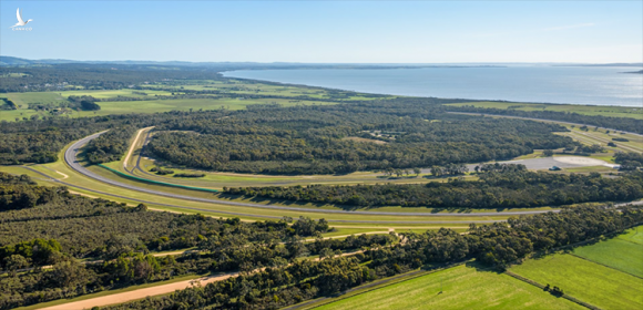 Trung tâm thử nghiệm xe Lang Lang tại bang Victoria (Australia) nhìn từ trên cao.