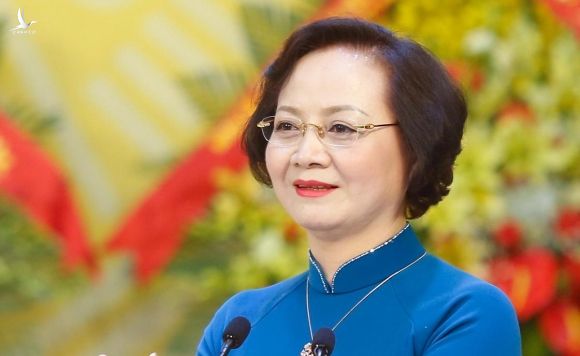 Bà Phạm Thị Thanh Trà tại Đại hội Đảng bộ Yên Bái. Ảnh: Hiếu Duy