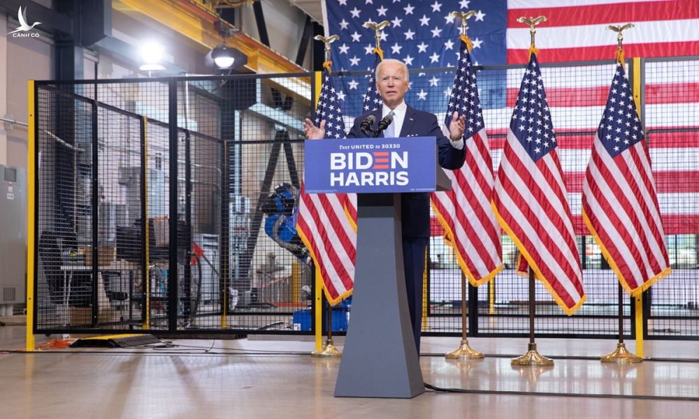 Ứng viên Dân chủ Joe Biden phát biểu tại thành phố Pittsburgh, bang Pennsylvania tuần trước. Ảnh: NYTimes.