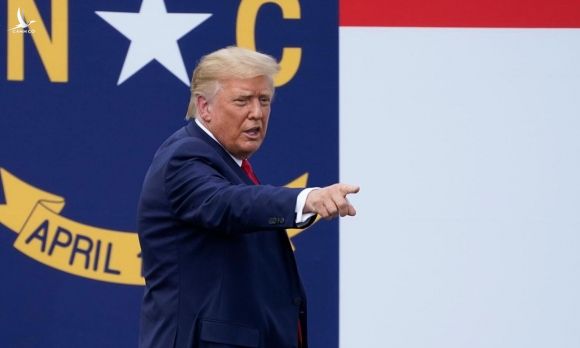 Tổng thống Donald Trump tại sự kiện ở thành phố Wilmington, bang Bắc Carolina hôm 2/9. Ảnh: AP.