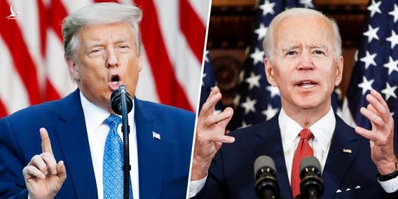 Tổng thống Mỹ Donald Trump (trái) và ứng viên tổng thống đảng Dân chủ Joe Biden. Ảnh: AP.
