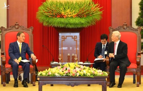 Tổng Bí thư, Chủ tịch nước Nguyễn Phú Trọng tiếp Thủ tướng Nhật Bản - ảnh 2