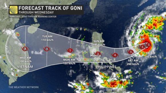 Philippines sơ tán hàng ngàn người tránh ‘siêu bão mạnh nhất thế giới Goni - Ảnh 2.