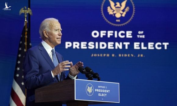 Joe Biden phát biểu tại Wilmington, bang Delaware hôm 9/11. Ảnh: AP.