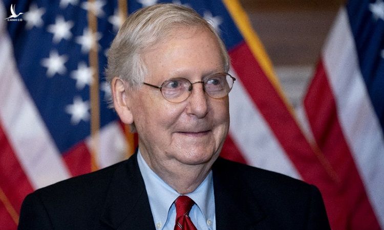 Lãnh đạo phe Cộng hòa tại Thượng viện Mitch McConnell trả lời báo chí tại thủ đô Washington hôm 9/11. Ảnh: AFP.