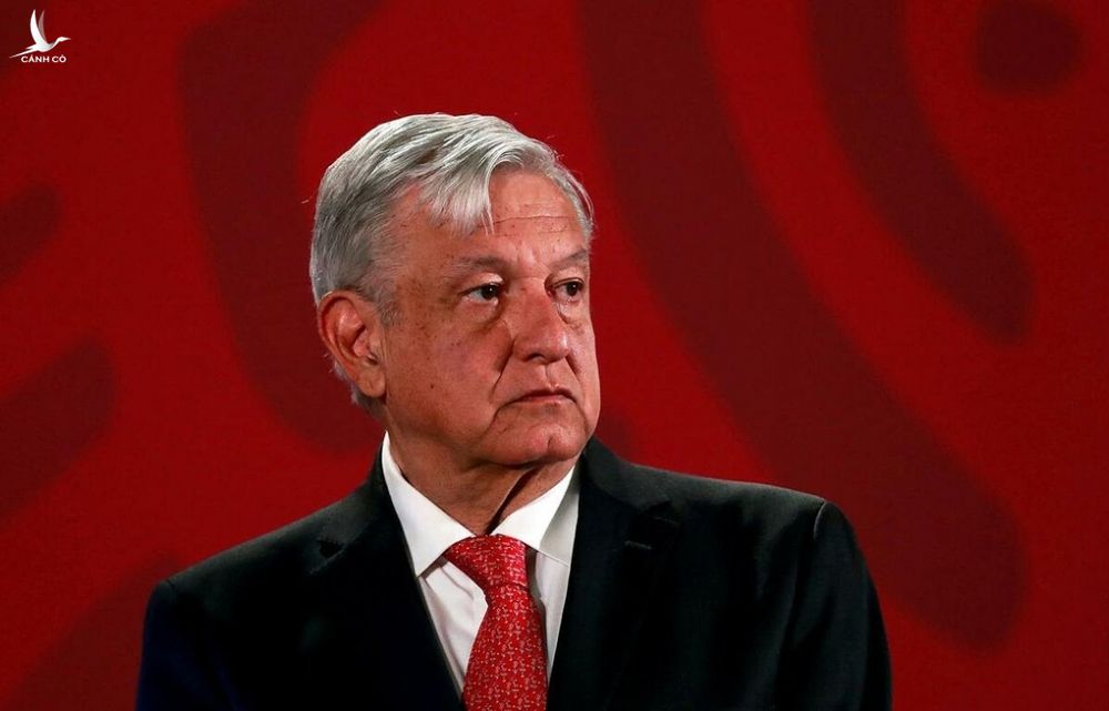 Tổng thống Mexico Andrés Manuel López Obrador tại họp báo ở thủ đô Mexico City, ngày 17/3. Ảnh: Reuters.