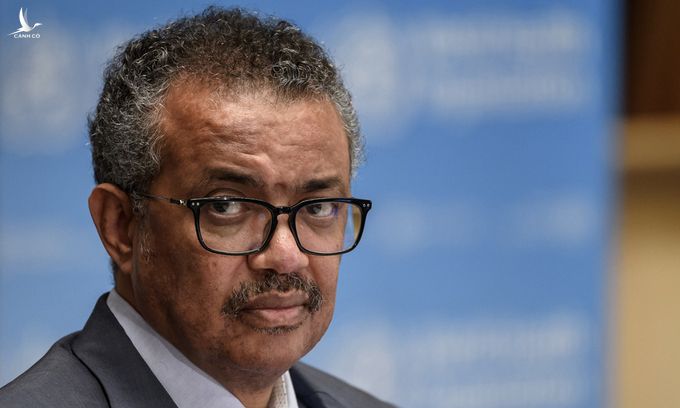 Tổng giám đốc WHO Tedros Adhanom Ghebreyesus tại họp báo ở Geneva, Thụy Sĩ, ngày 3/7. Ảnh:AFP.