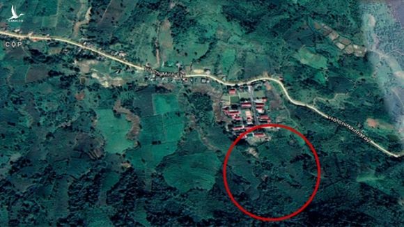 Khu vực trượt lở đất đá ở nơi đóng quân của Đoàn kinh tế - quốc phòng 337 được chụp trước ngày 18.10 /// Ảnh Viện khoa học địa chất và khoáng sản Việt Nam