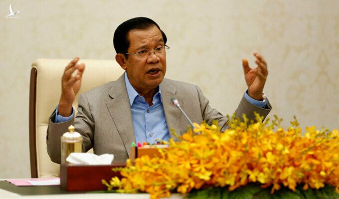 Thủ tướng Campuchia Hun Sen phát biểu ở Phnom Penh ngày 30/1. Ảnh: KT/Siv Channa.