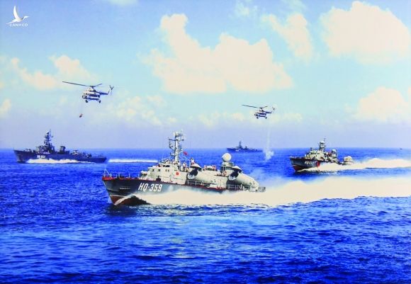 Hải quân và Không quân nhân dân Việt Nam huấn luyện hiệp đồng chiến đấu.