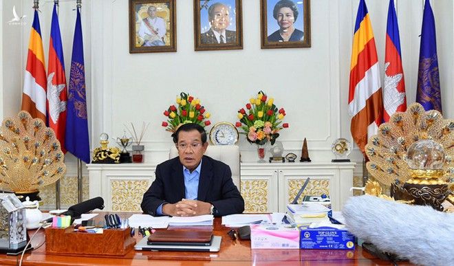 Thủ tướng Campuchia Hun Sen phát biểu trên truyền hình ngày 15.12 /// Ảnh chụp màn hình Khmer Times