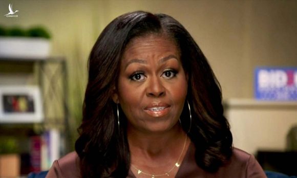 Cựu đệ nhất phu nhân Mỹ Michelle Obama phát biểu tại Hội nghị Toàn quốc đảng Dân chủ được tổ chức trực tuyến hôm 17/8. Ảnh: Reuters.