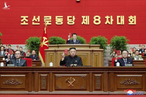 Chủ tịch Kim Jong-un và các đại biểu tại Đại hội Đảng Lao động vào ngày 12.1 /// AFP