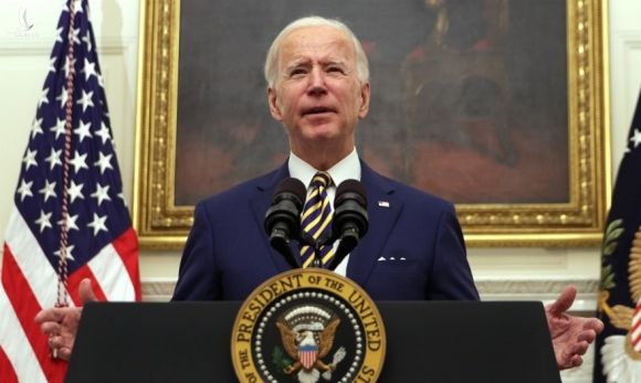 Tổng thống Mỹ Joe Biden phát biểu tại một sự kiện ở Nhà Trắng hôm 22/1. Ảnh: AFP.