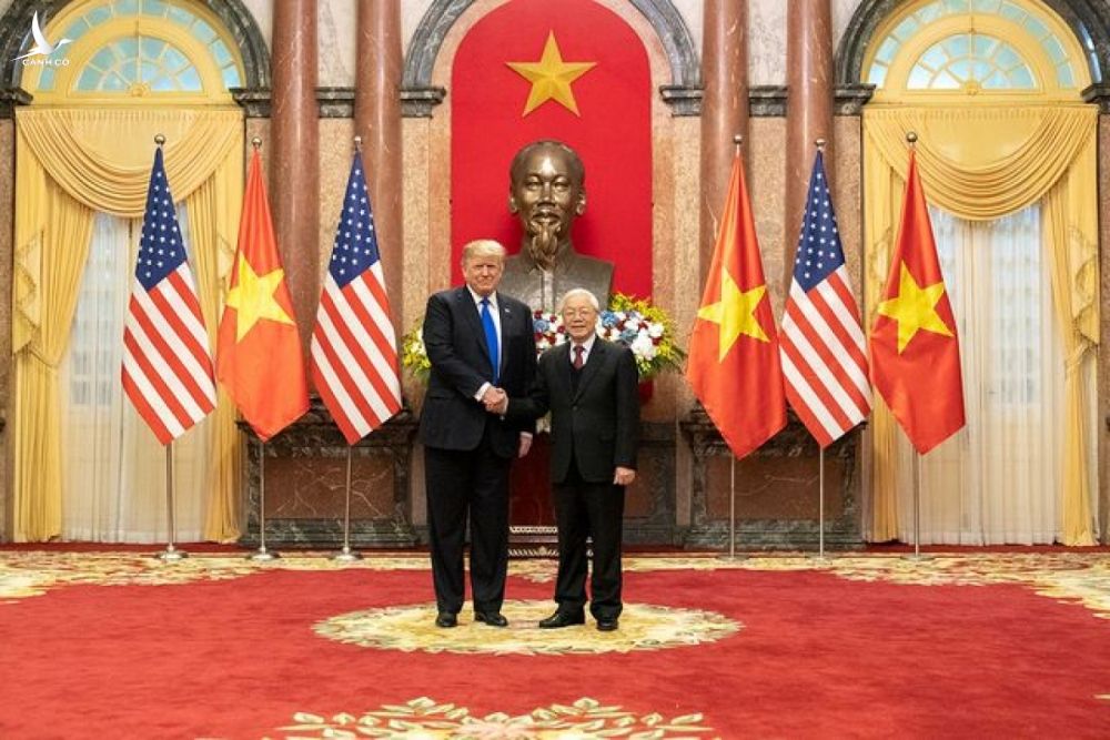 Tổng thống Mỹ Donald Trump hội kiến Tổng Bí thư, Chủ tịch nước Nguyễn Phú Trọng (Ảnh: Nhà Trắng)