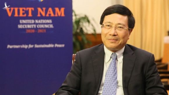 Phó thủ tướng Phạm Bình Minh nhận định năm 2020, đối ngoại Việt Nam đã thể hiện được một bản lĩnh và tâm thế mới /// Ảnh Ngọc Thắng