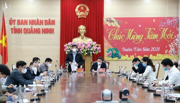 Bộ trưởng Nguyễn Thanh Long làm việc với tỉnh Quảng Ninh ngày 7/2. Ảnh: Trần Minh.
