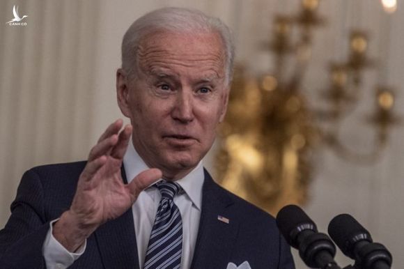 Tổng thống Biden phát biểu tại một sự kiện ở Nhà Trắng vào ngày 15.3 /// AFP