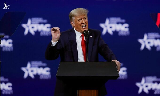 Trump phát biểu ngày 28/2 tại Hội nghị Chính trị Bảo thủ Mỹ (CPAC) ở thành phố Orlando, bang Florida. Ảnh: Reuters.