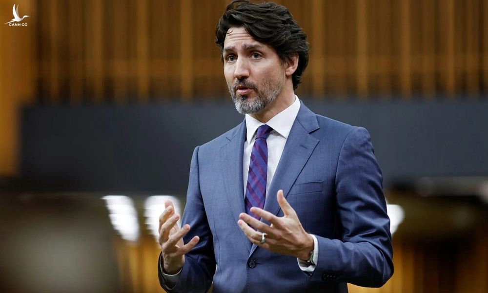 Thủ tướng Canada Justin Trudeau trả lời trong phiên chất vấn của Hạ viện ở Ottawa hôm 27/3. Ảnh: Reuters
