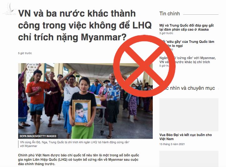 Bài viết xuyên tạc trắng trợn của BBC News Tiếng Việt.