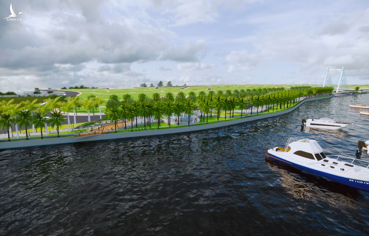 Phối cảnh dự án ven sông Cái ở TP Nha Trang. Ảnh: BQL dự án phát triển tỉnh Khánh Hòa cung cấp.