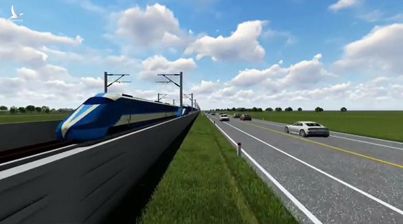 Mô hình đường sắt tốc độ cao TP.HCM - Cần Thơ - Ảnh: Viện Khoa học và công nghệ Phương Nam