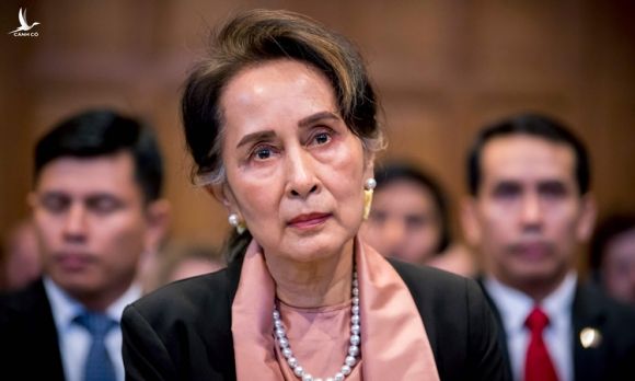 Cố vấn Nhà nước Myanmar Aung San Suu Kyi, người bị lật đổ trong cuộc đảo chính tháng trước. Ảnh: Times.