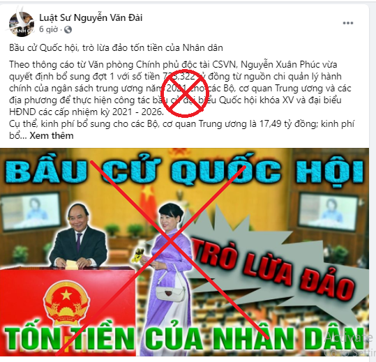 Nguyễn Văn Đài bắt đầu tiến hành các hoạt động chống phá công tác bầu cử Quốc hội.