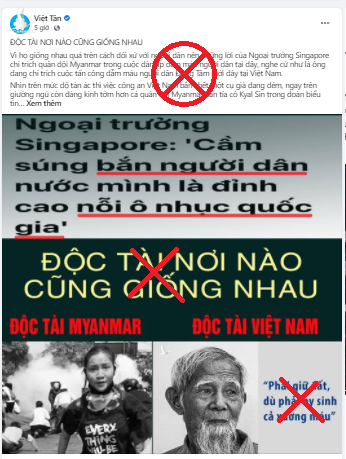 Luận điệu lợi dụng vấn đề Myanmar công kích Việt Nam đang được một số đối tượng rêu rao.