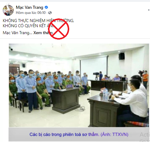 Lời xuyên tạc trắng trợn của kẻ "trở cờ" Mạc Văn Trang.