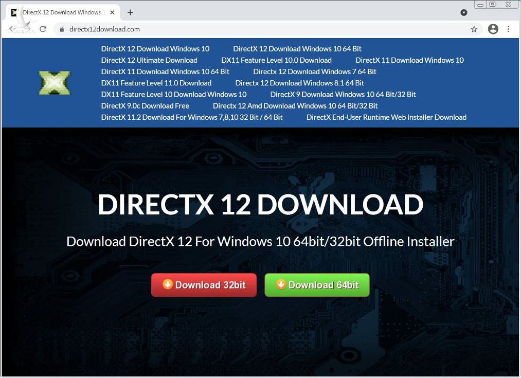 Chuyên gia cảnh báo tội phạm mạng sử dụng web giả mạo DirectX 12 để cài mã độc.