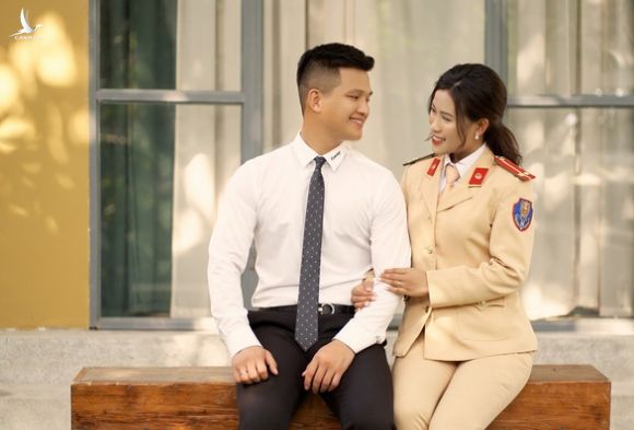 Nữ trung úy CSGT hoãn cưới để phòng, chống dịch COVID-19 - Ảnh 1.